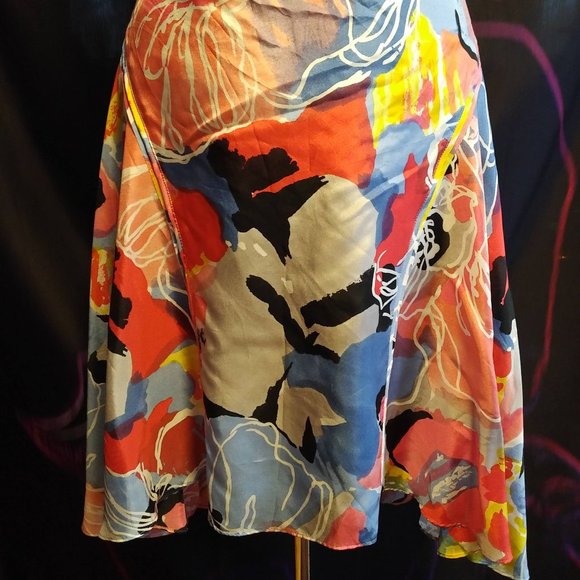 Vintage Y2K Armani Exchange Bright Floral Flowy Skirt - Picture 4 of 10